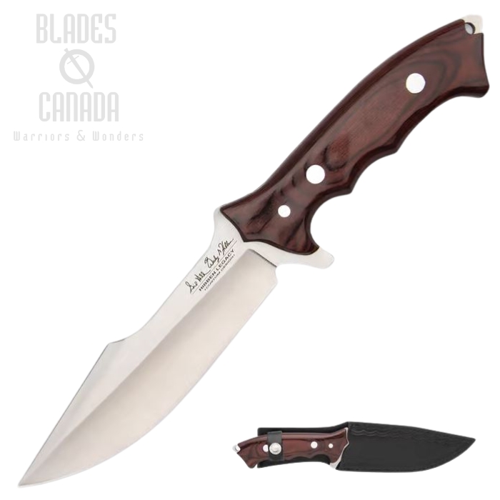Gil Hibben Legacy Fighter IV Fixed Blade Knife, Pakkawood, Leather Sheath, GH5112 (image for) Gil Hibben Legacy Fighter IV Fixed Blade Knife, Pakkawood, Leather Sheath, GH5112